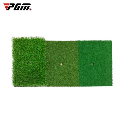 PGM Golf Hitting Mat Indoor Outdoor Mini Practice Durable PP Grass Pad Backyard Exercise Golf Training Aids With TEE DJD003